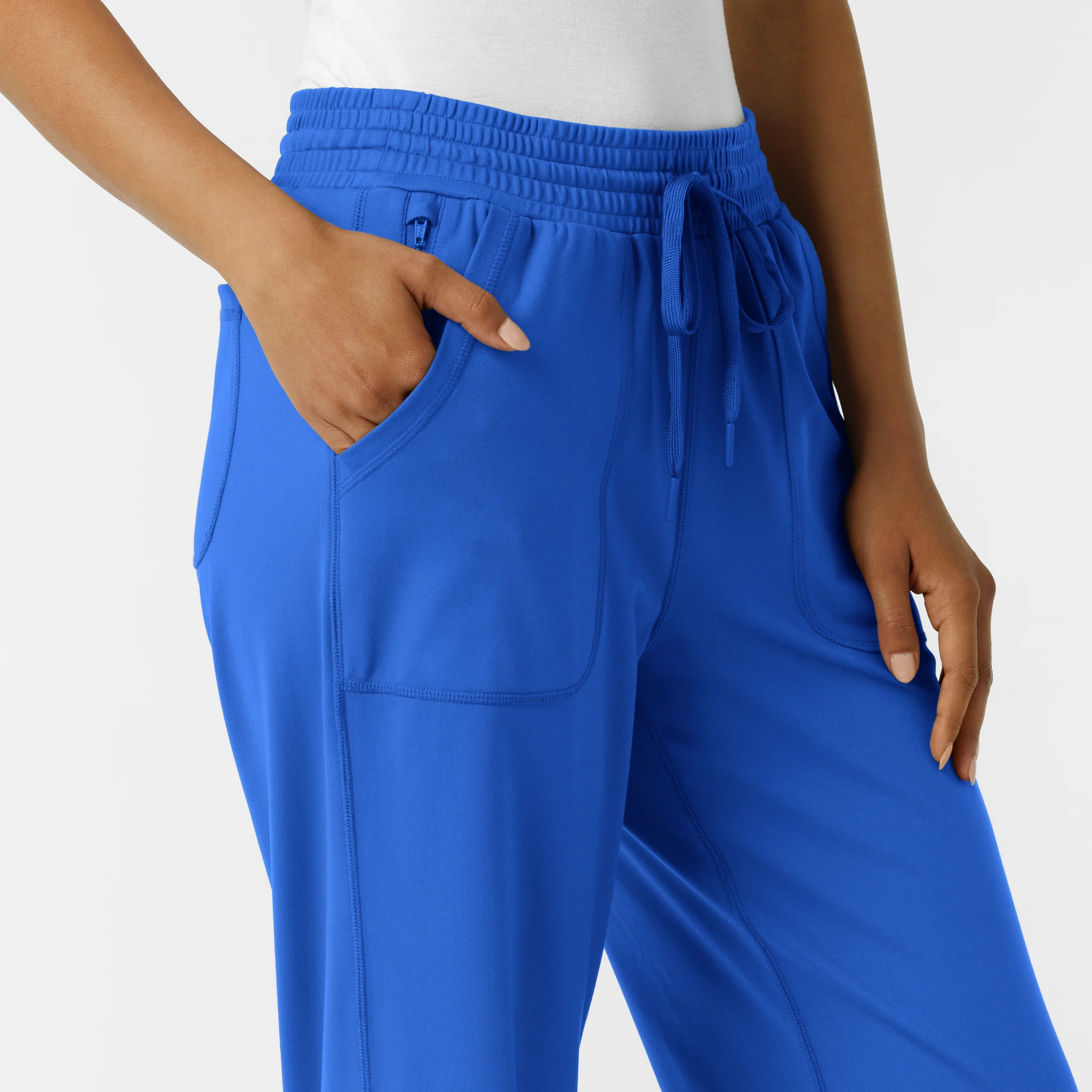 RENEW Knit Women's Wide Leg Scrub Pant - Royal - Image 7