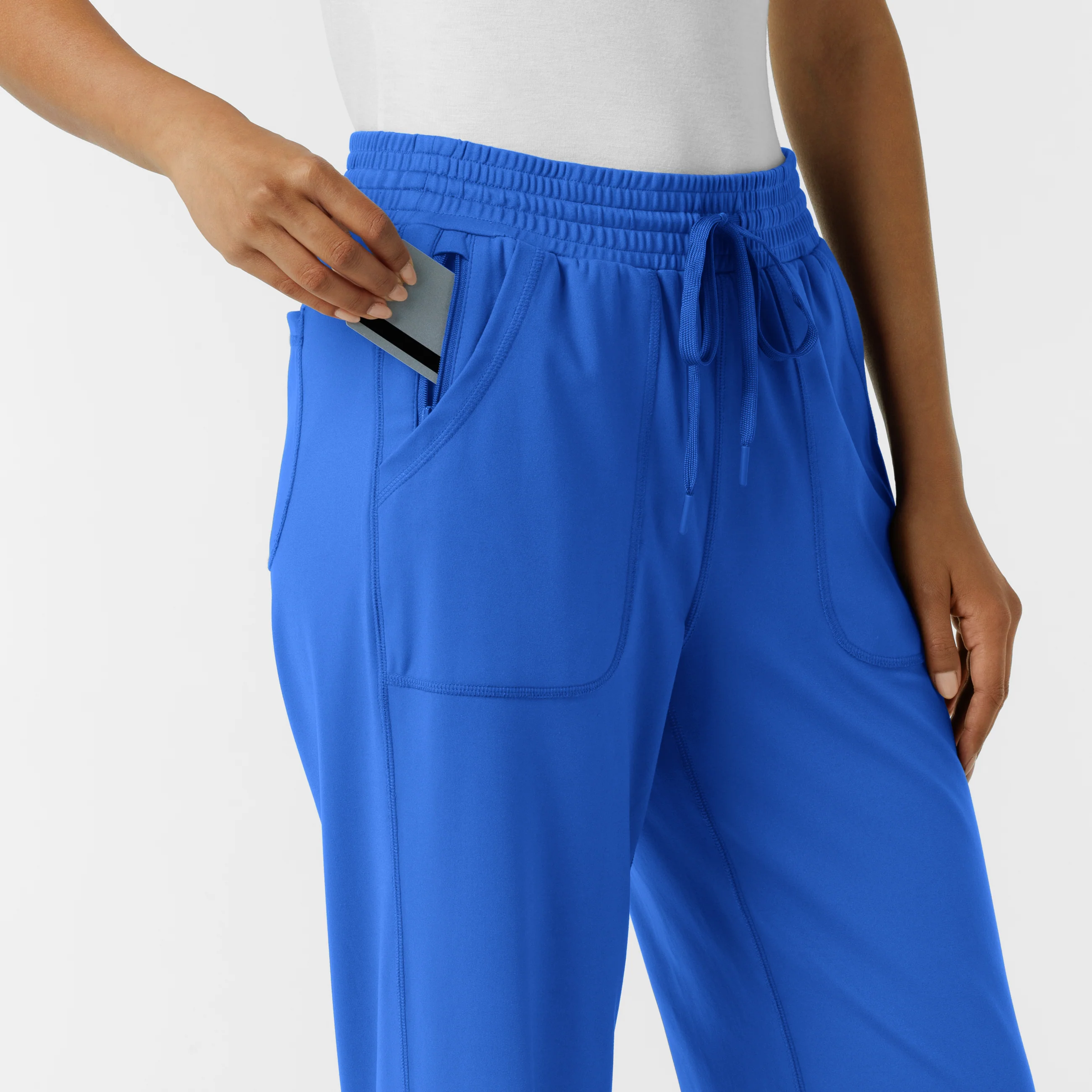 RENEW Knit Women's Wide Leg Scrub Pant - Royal - Image 8