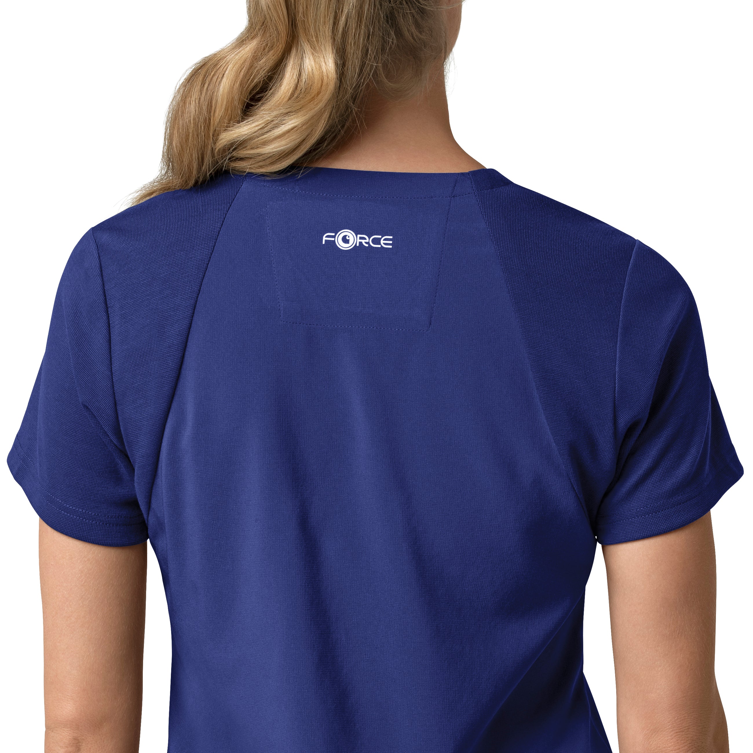 Carhartt Force Cross-Flex Women's Flex Panel V-Neck Scrub Top - Galaxy Blue - Image 7