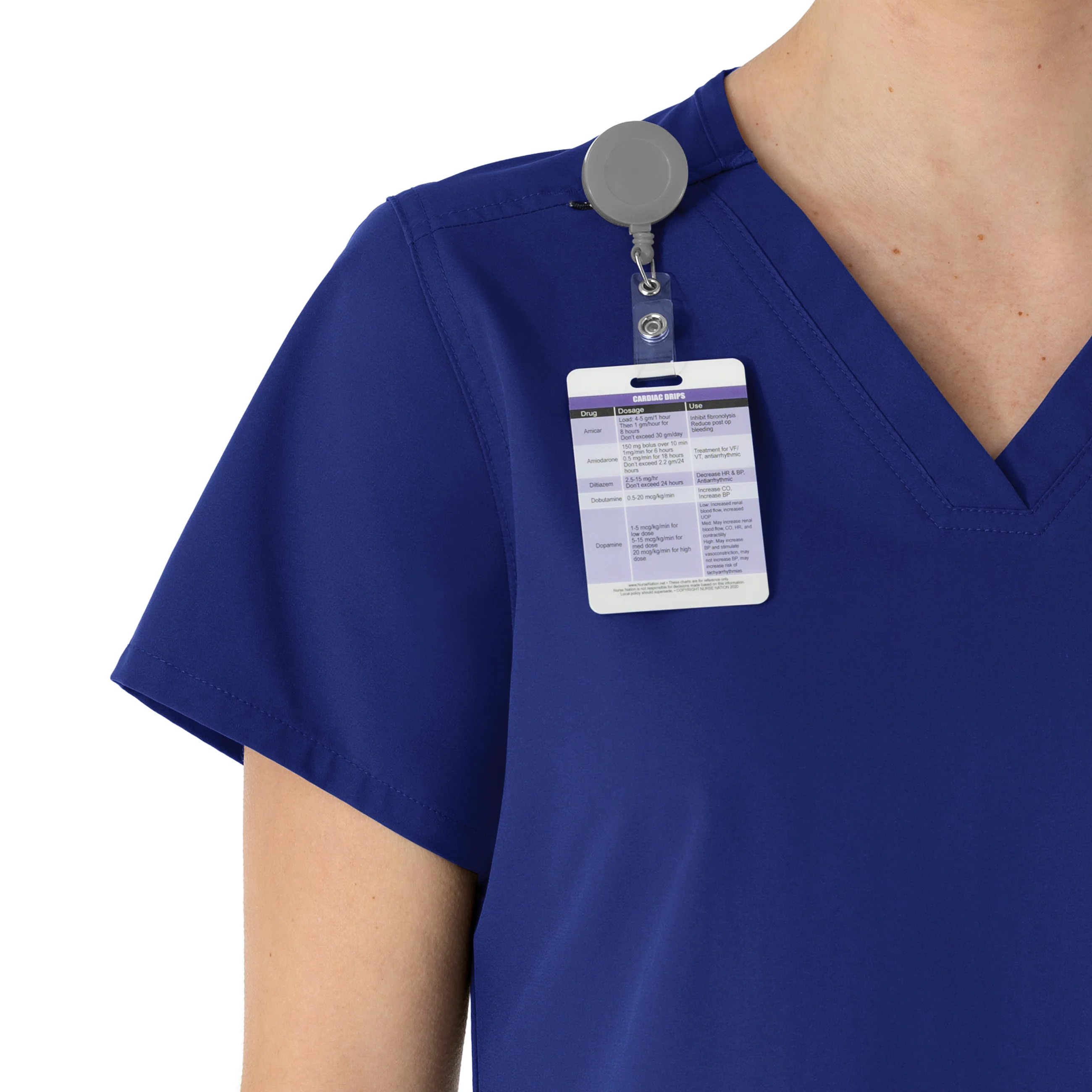 Carhartt Force Essentials Women's V-Neck Scrub Top - Galaxy Blue - Image 7