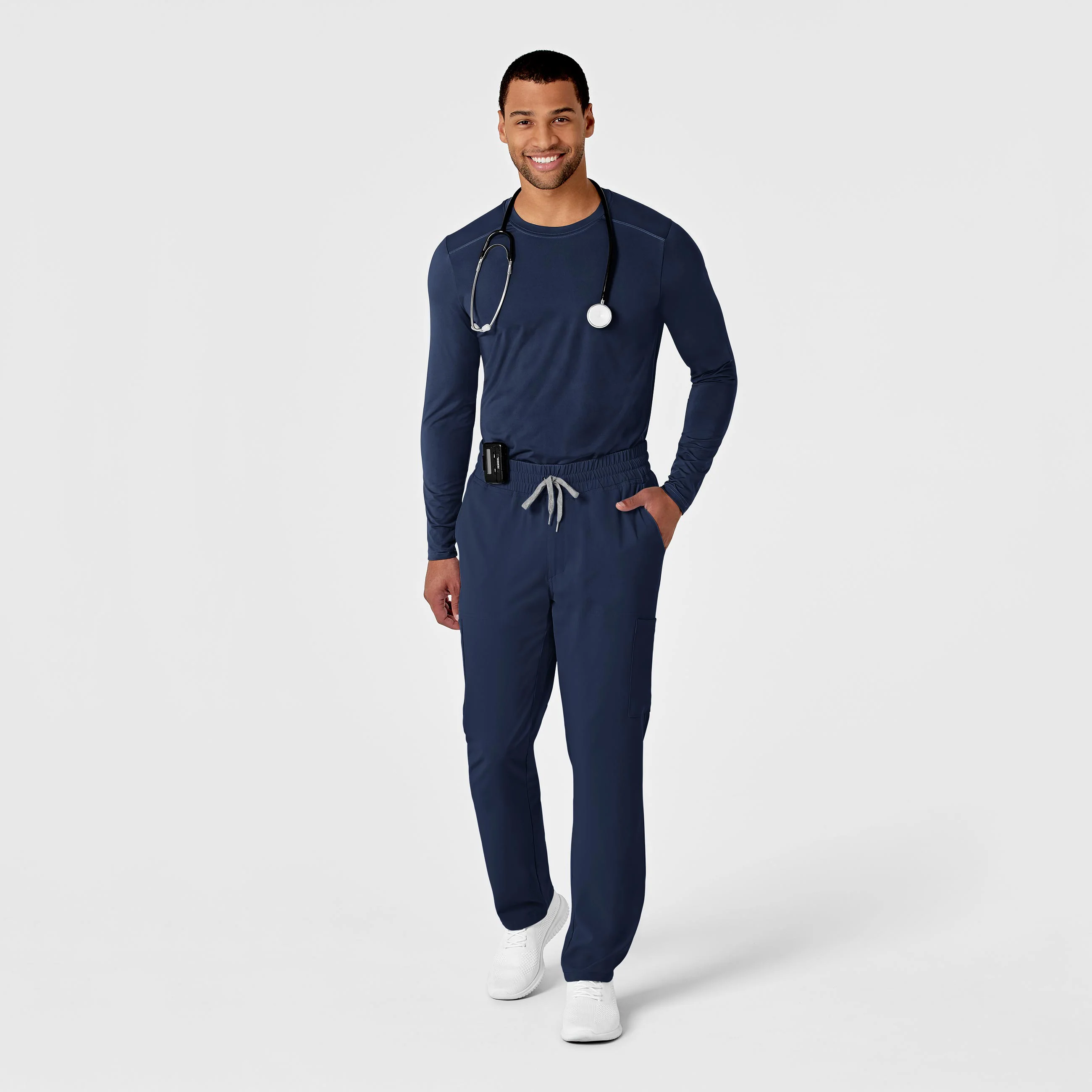 Men's Performance Long Sleeve Tee - Navy - Image 3