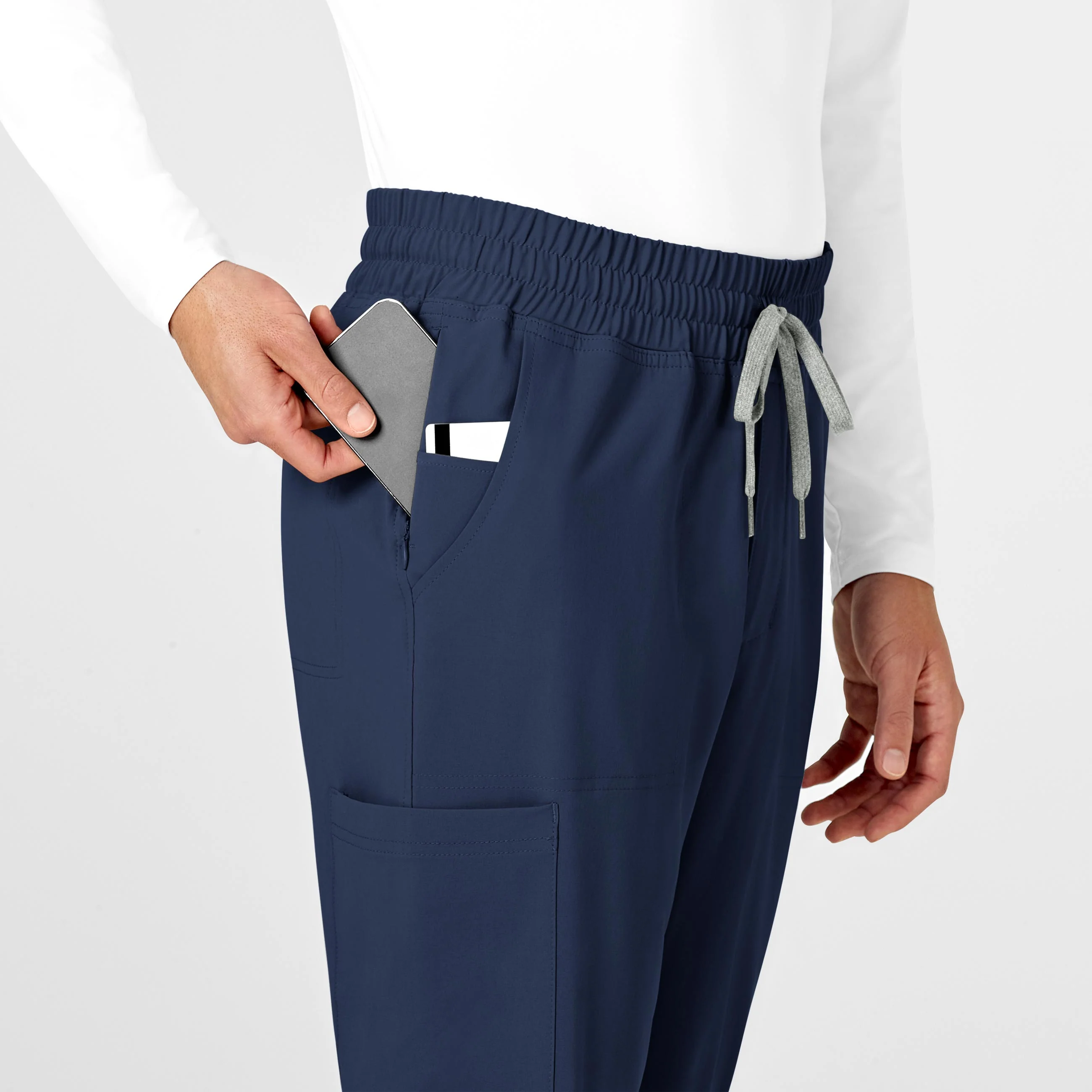 RENEW Mens Straight Slim Scrub Pant - Navy - Image 7