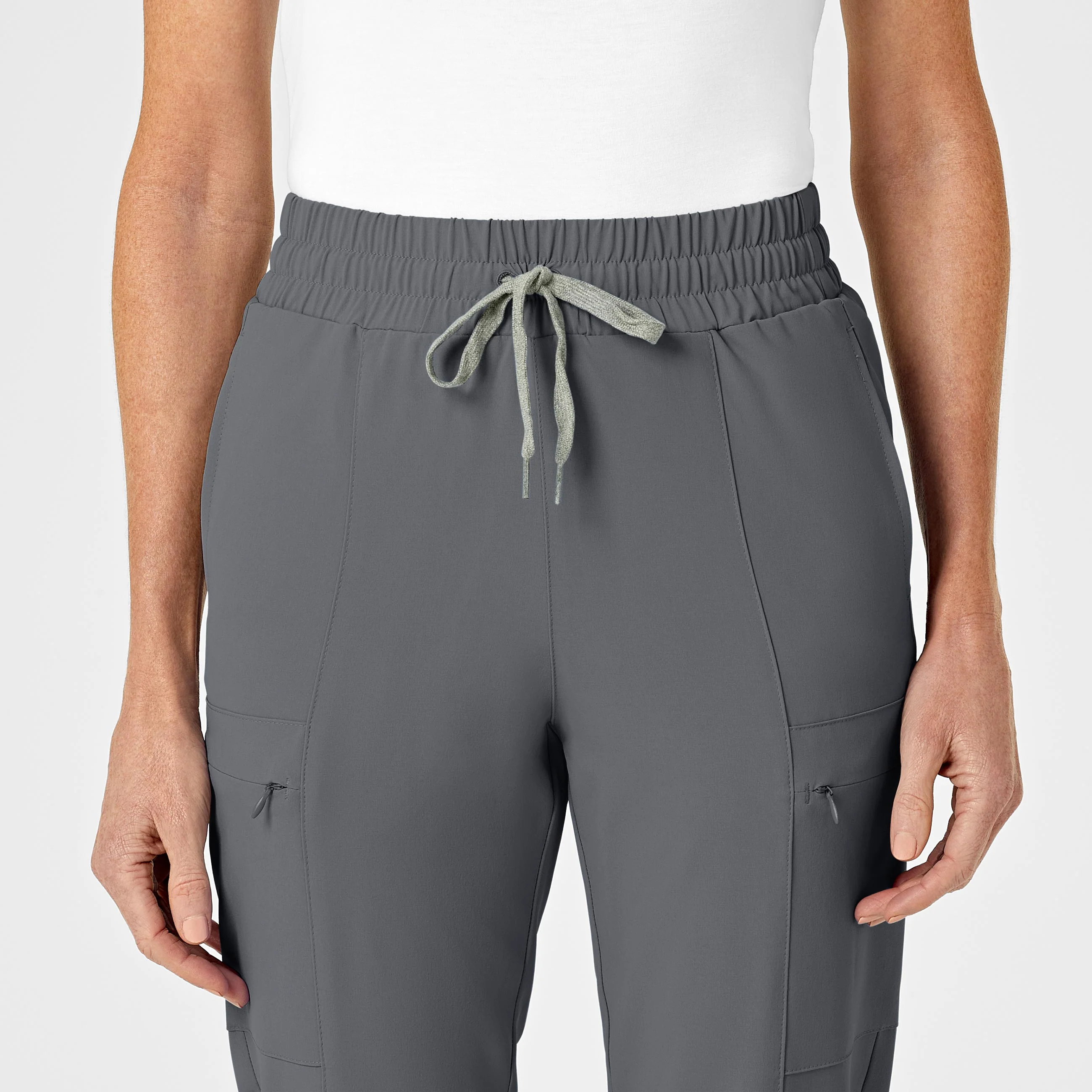 RENEW Women's High Waist Slim Leg Scrub Pant - Pewter - Image 5