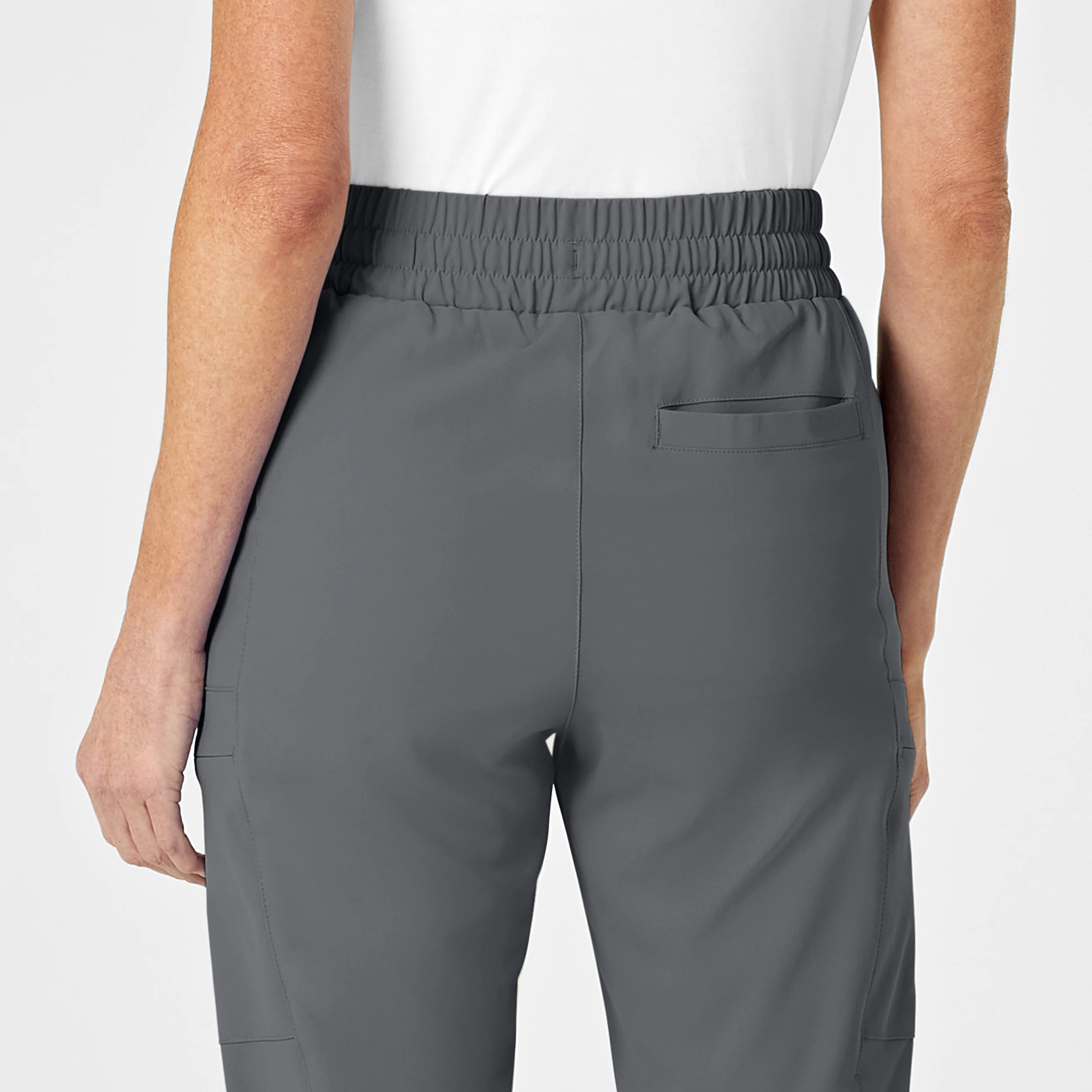 RENEW Women's High Waist Slim Leg Scrub Pant - Pewter - Image 8