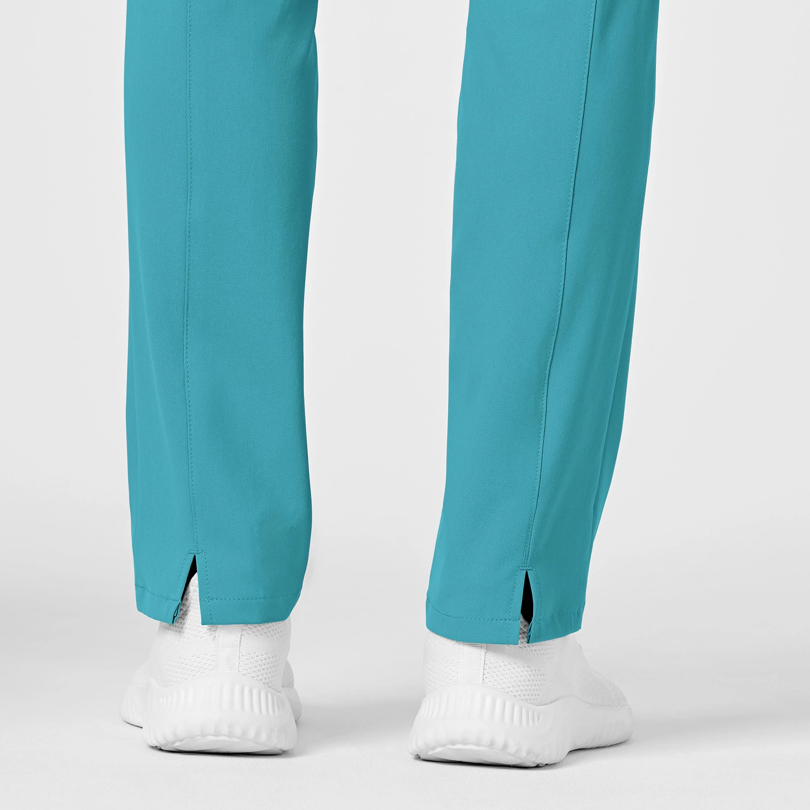 RENEW Women's High Waist Slim Leg Scrub Pant - Teal Blue - Image 7