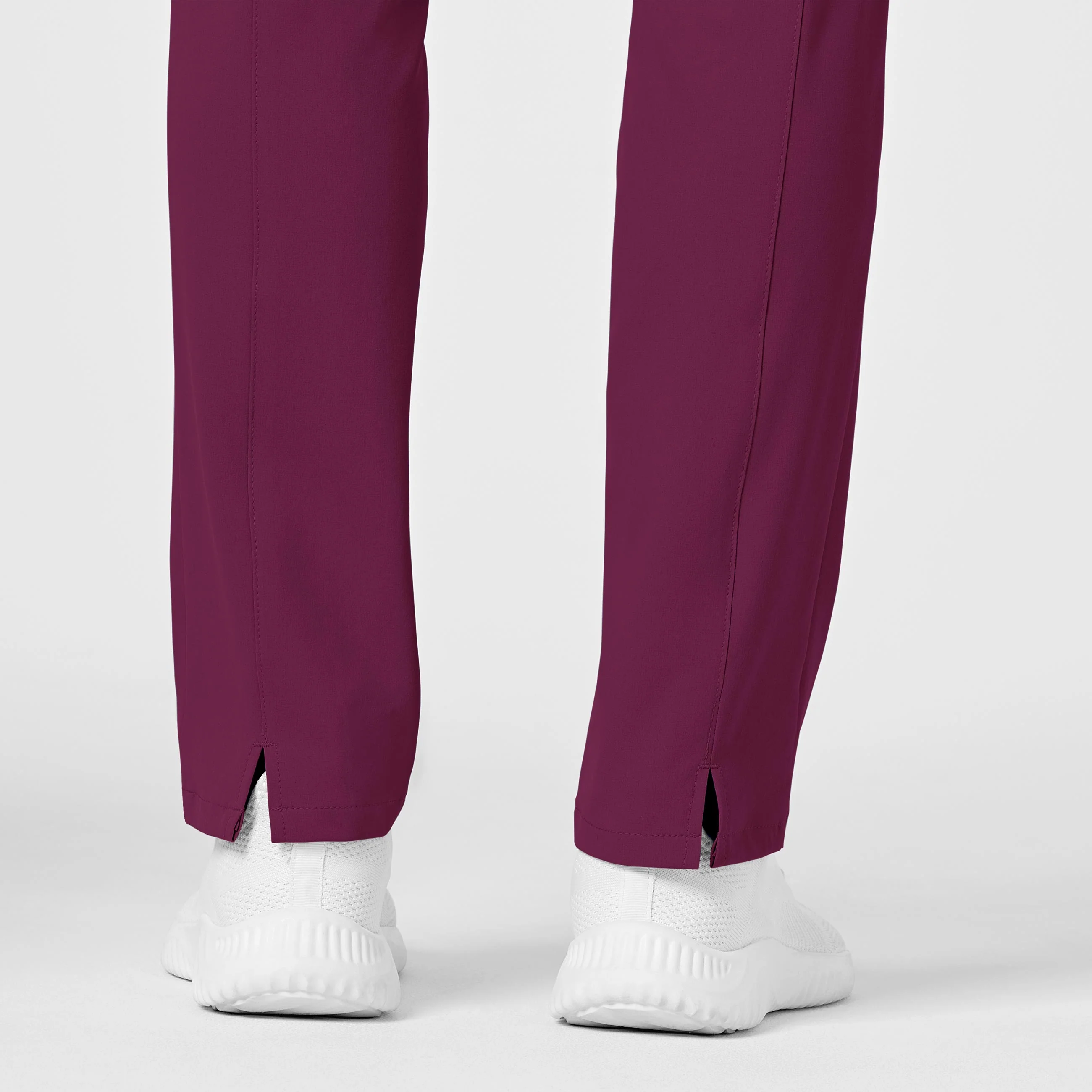 RENEW Women's High Waist Slim Leg Scrub Pant - Wine - Image 7