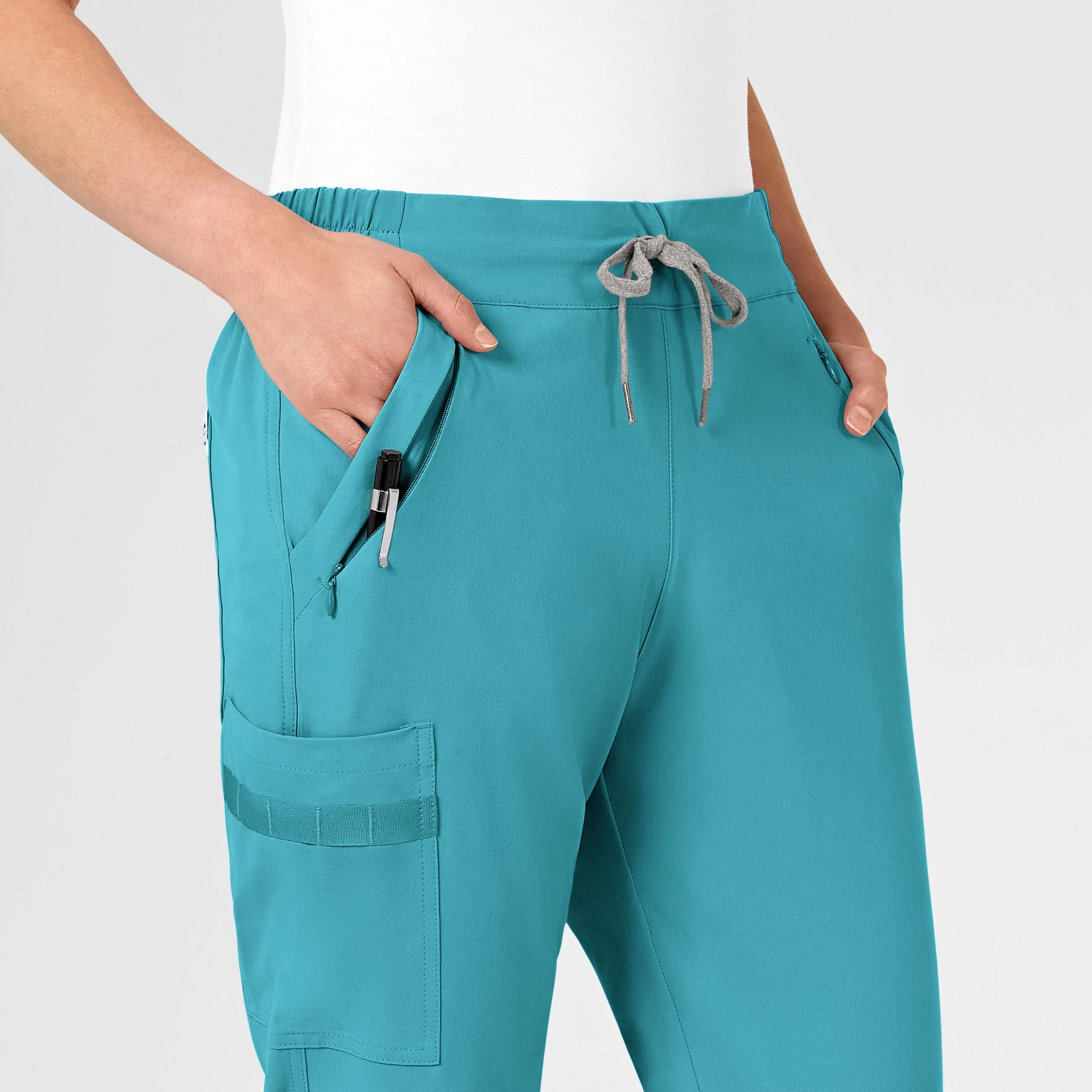 RENEW Women's Jogger Scrub Pant - Teal Blue - Image 5