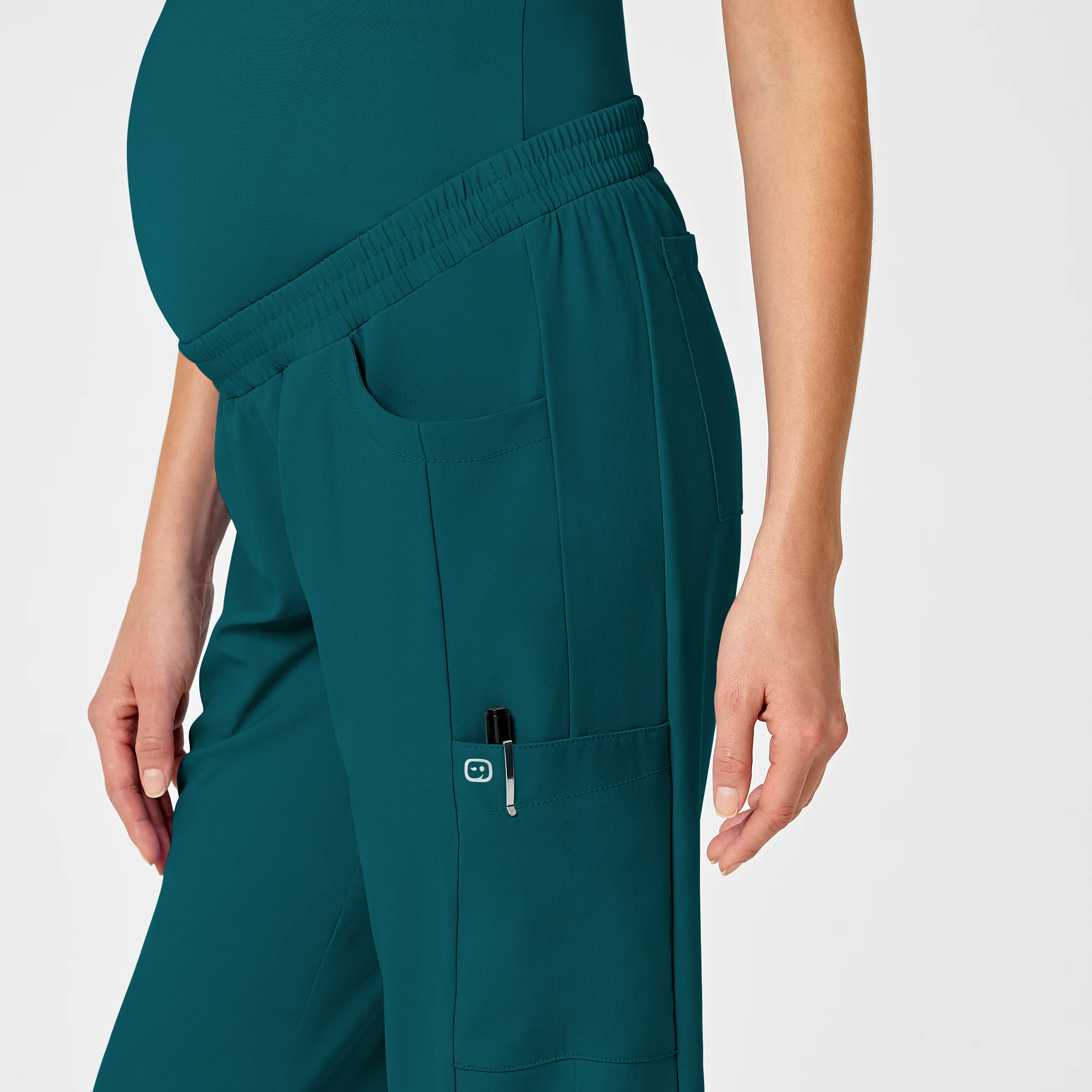 W123 Maternity Jogger Scrub Pant - Caribbean - Image 4