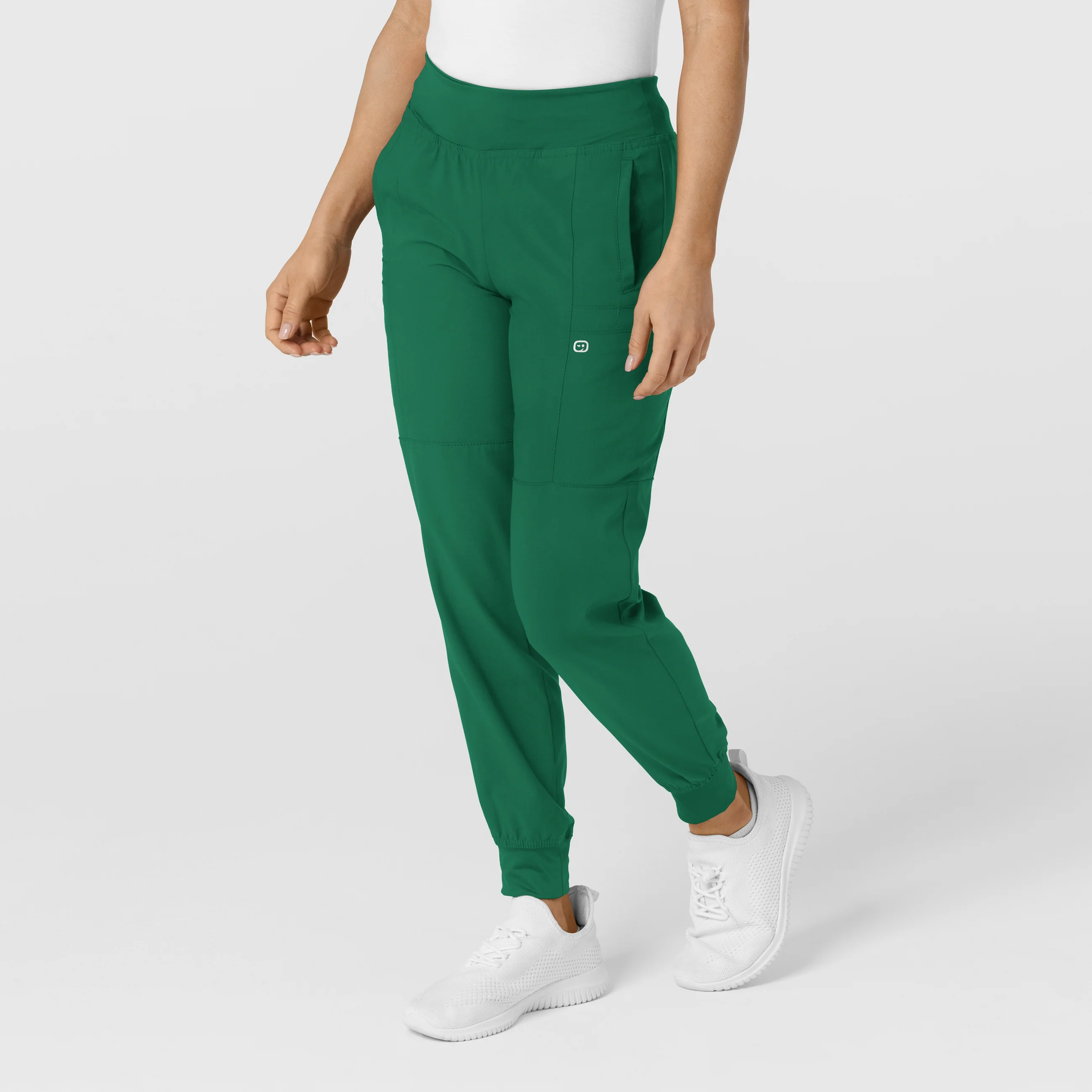 W123 Women's Comfort Waist Cargo Jogger Scrub Pant - Hunter - Image 5
