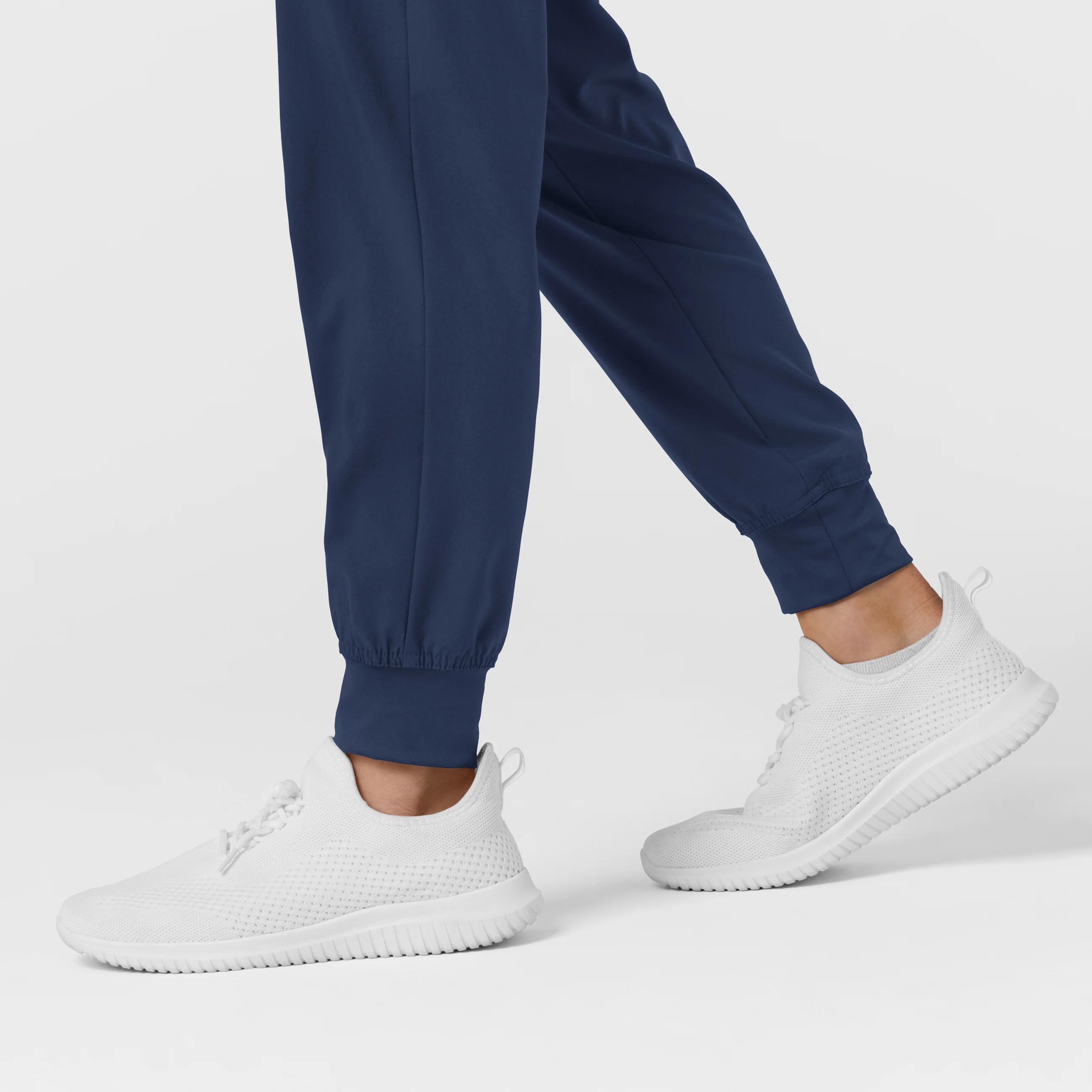 W123 Women's Comfort Waist Cargo Jogger Scrub Pant - Navy - Image 9