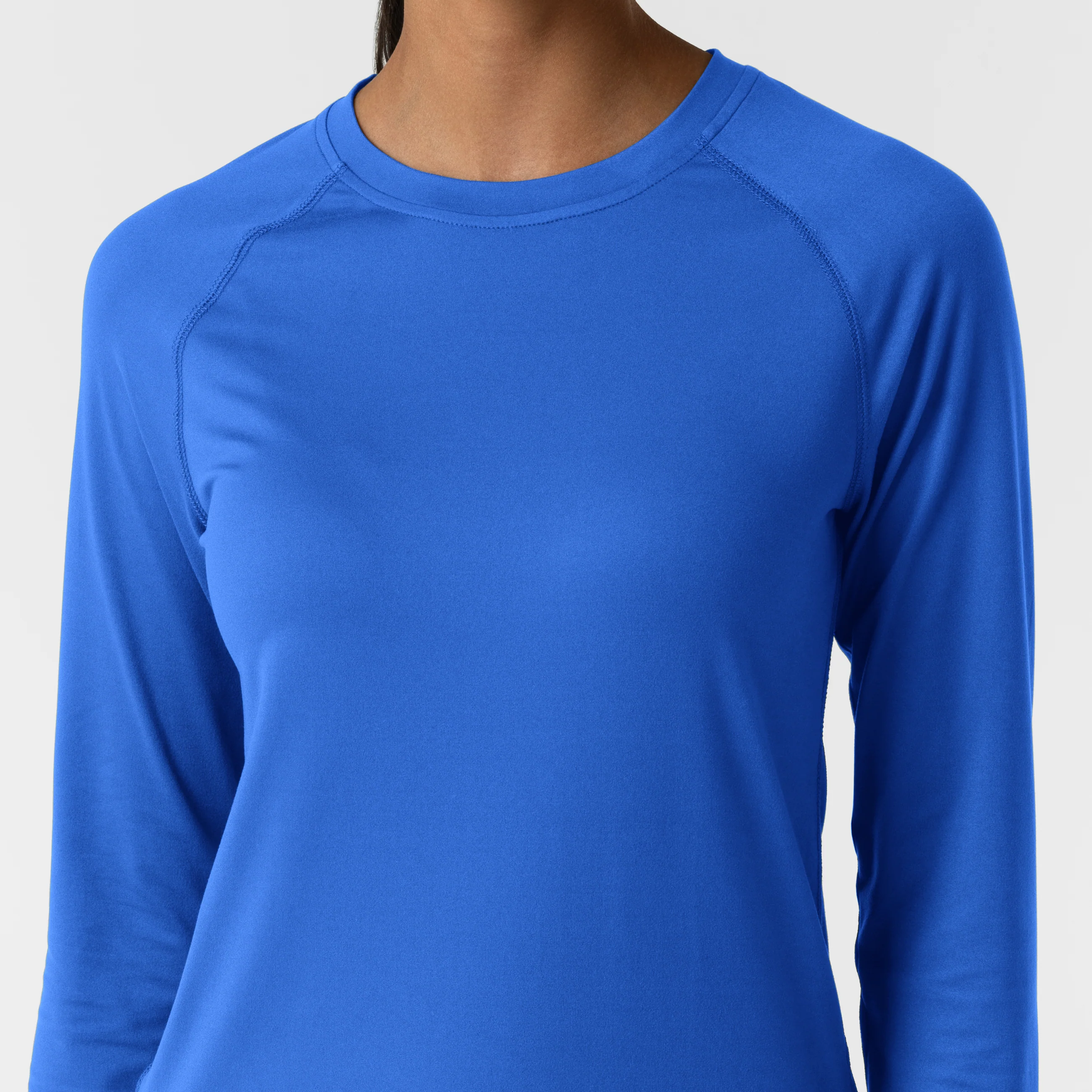 Women's Watch Window Long Sleeve Underscrub Top - Royal - Image 5