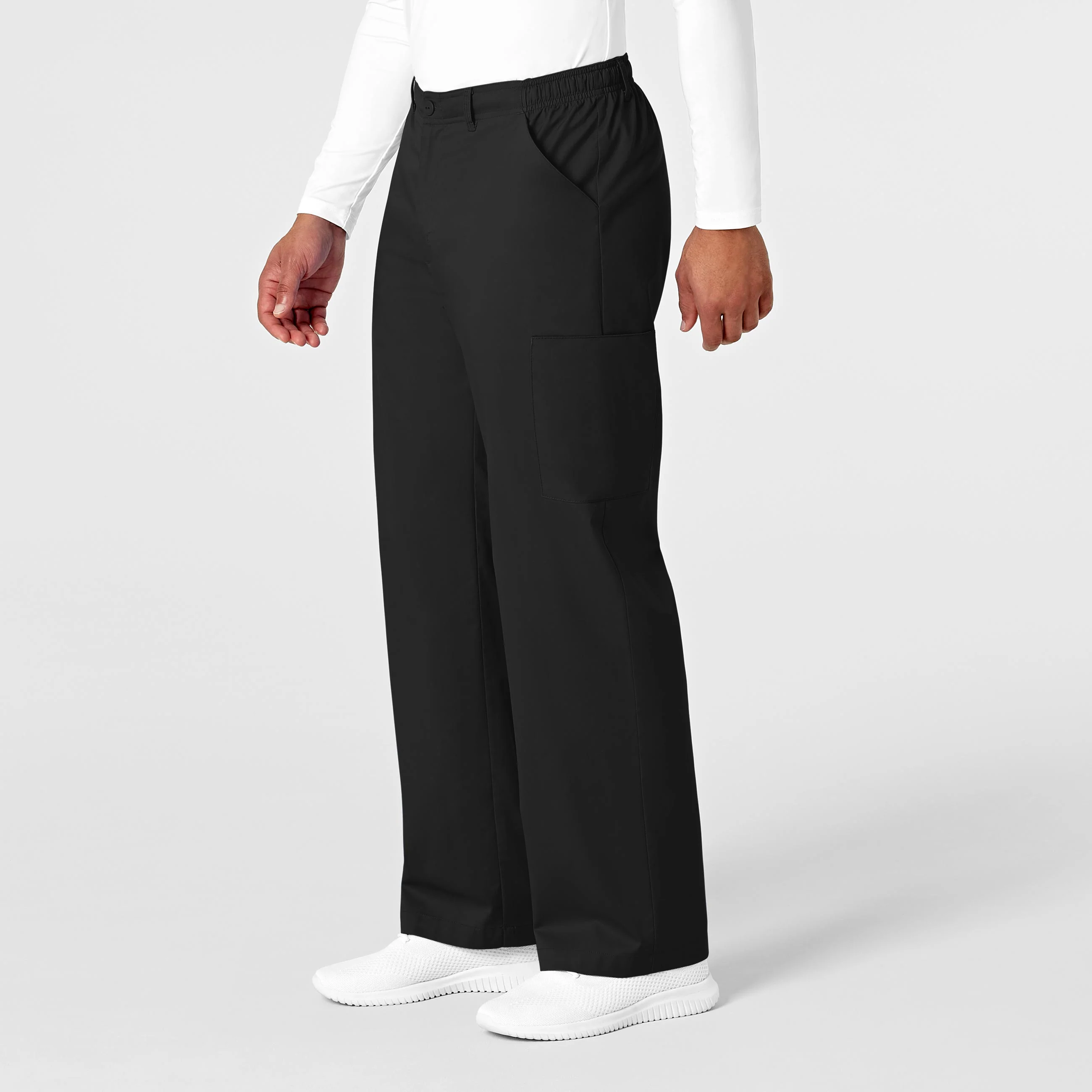 WonderWORK Men's Cargo Scrub Pant - Black - Image 4