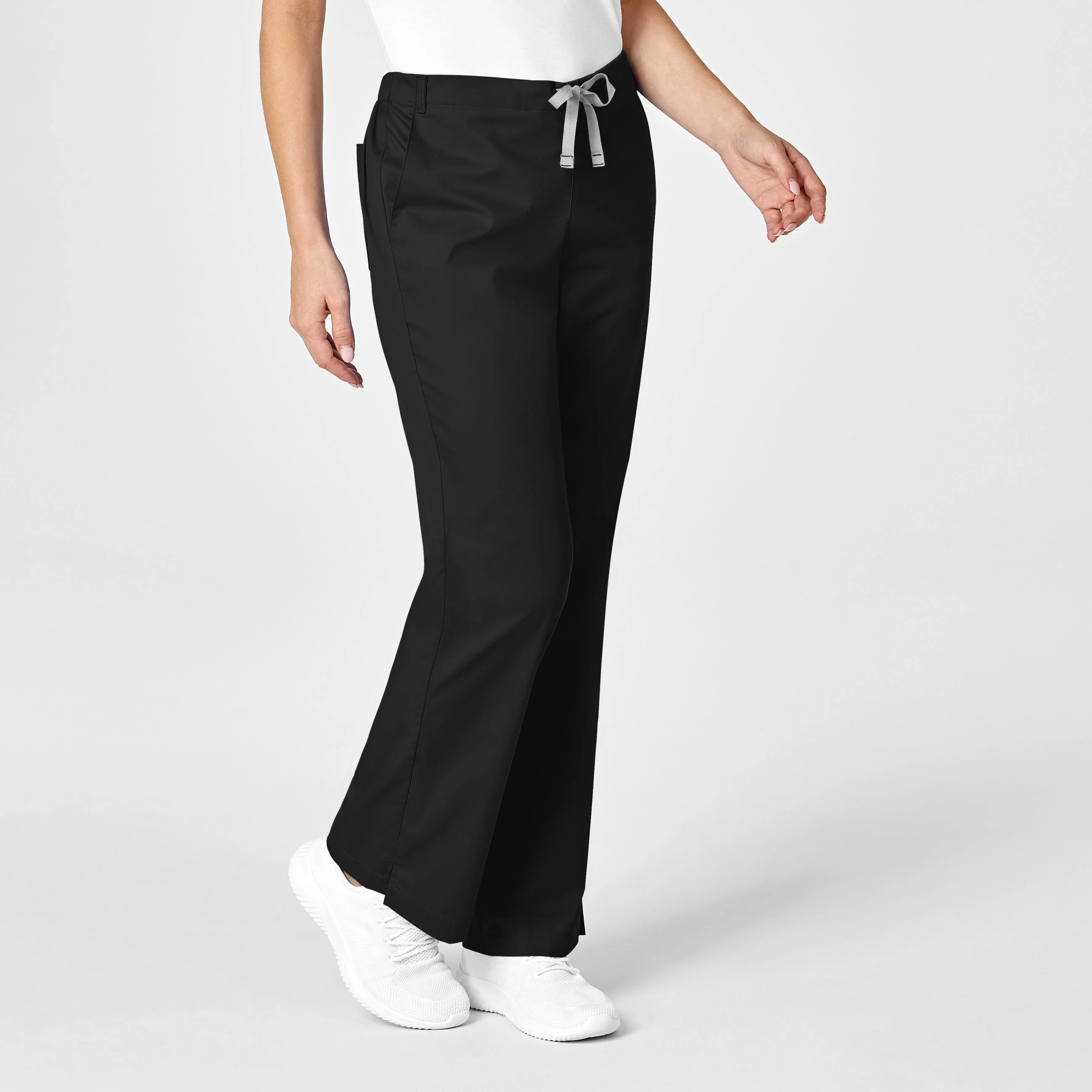 WonderWORK Women's Flare Leg Scrub Pant - Black - Image 4
