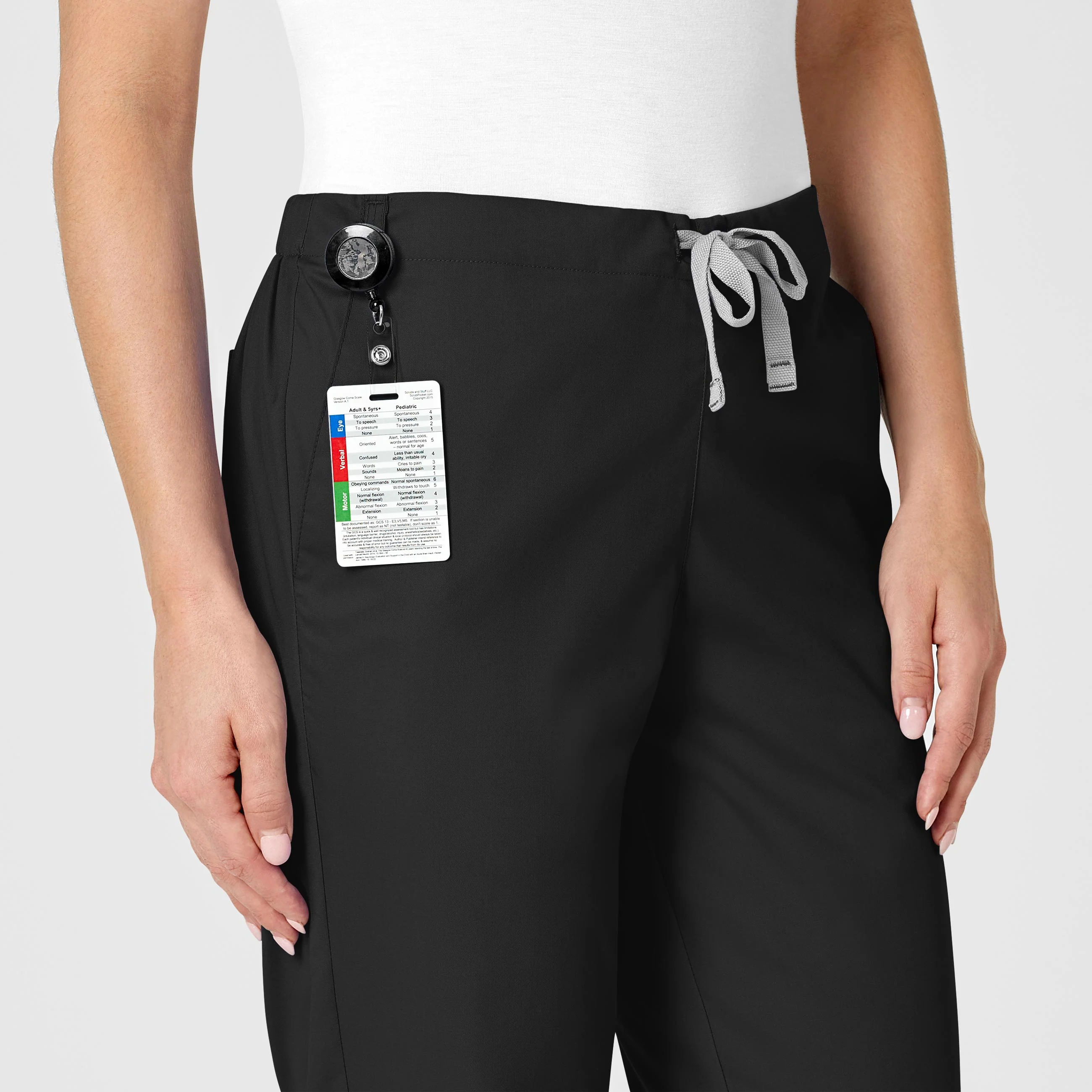 WonderWORK Women's Flare Leg Scrub Pant - Black - Image 6